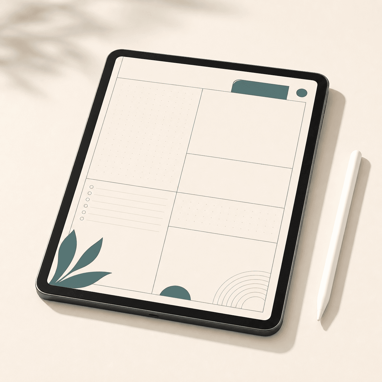 Synthetic minimalist digital planner example